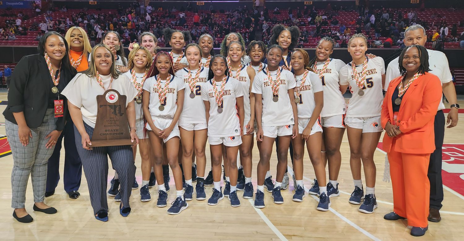 Poly is again the MPSSAA Class 3A girls basketball state champions. The Engineers defeated Oakdale, 45-18, at the University of Maryland, for their second title in three seasons.